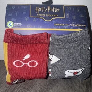 Harry Potter 10 Pair Women's Shoe Size 4-10 Shortie Crew Length Socks